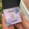 Love Knot Necklace 18K Yellow Gold Finish | 2 | Personalized To My Godmother Necklace From Niece Nephew I Love You Aunt Birthday Gifts Mothers Day Jewelry Pendant Christmas Customized Gift Box Message Card | siriusteestore