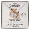 Love Knot Necklace 14K White Gold Finish | 1 | Personalized To My Godmother Necklace From Niece Nephew Thank You Lion Aunt Gift For Mothers Day Birthday Gift Christmas For Godmother Gift Box Message Card | siriusteestore