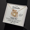 Love Knot Necklace 18K Yellow Gold Finish | 2 | Personalized To My Godmother Necklace From Niece Nephew Thank You Lion Aunt Gift For Mothers Day Birthday Gift Christmas For Godmother Gift Box Message Card | siriusteestore