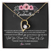 Forever Love Necklace 18K Yellow Gold Finish | Personalized To My Godmother Necklace from Goddaughter Im Glad You Are My Godmother Birthday Mothers Day Thanksgiving Christmas Customized Gift Message Card | siriusteestore