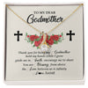 Alluring Beauty Necklace 18K Yellow Gold Finish | Personalized To My Godmother Necklace from Goddaughter Thank you For Begin My Goddaughter Birthday Mothers Day Thanksgiving Christmas Customized Message Card | siriusteestore