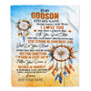Personalized To My Godson Blanket Dream Catcher I Love You Forever From Godmother Godfather Godson Birthday Gifts Christmas Graduation Custom Fleece Blanket | siriusteestore