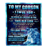 Personalized To My Godson Blanket From Godmother Never Forget That I Love You Godson Birthday Gifts Graduation Christmas Bed Fleece Throw Blanket | siriusteestore