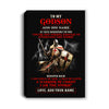 Personalized To My Godson Canvas From Godfather For Men Warrior Knight Templar I Am The Storm Birthday Gifts For Godson Christmas Customized Framed Canvas | siriusteestore