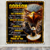 Personalized To My Godson Gifts Blanket From Godmother Godfather I Wish You The Strength Eagle Godson Birthday Gifts Christmas Graduation Fleece Blanket | siriusteestore