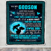 Personalized To My Godson Gifts Blanket From Godmother Promise To Love You Gifts For Godson Birthday Graduation Christmas Custom Fleece Throw Blanket | siriusteestore