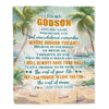 Personalized To My Godson Gifts Blanket From Godmother Uncle Godmother Whenever You Feel Beach Godson Birthday Gifts Graduation Christmas Fleece Blanket | siriusteestore