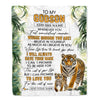 Personalized To My Godson Gifts Blanket From Godmother Uncle Godmother Whenever You Feel Tiger Godson Birthday Gifts Graduation Christmas Fleece Blanket | siriusteestore