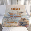 Personalized To My Godson Gifts Blanket From Godmother Uncle Whenever Bear Unique Birthday Gifts For Godson Graduation Christmas Custom Fleece Throw Blanket | siriusteestore