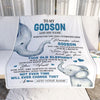 Personalized To My Godson Gifts Blanket From Godmother Uncle Whenever Elephant Unique Birthday Gifts For Godson Graduation Christmas Custom Fleece Throw Blanket | siriusteestore