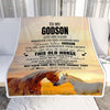 Personalized To My Godson Gifts Blanket From Godmother Uncle Whenever Horse Unique Birthday Gifts For Godson Graduation Christmas Custom Fleece Throw Blanket | siriusteestore