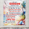 Personalized To My Godson Gifts Blanket From Godmother Wherever Your Journey In Life Beach Godson Birthday Gifts Graduation Customized Fleece Throw Blanket | siriusteestore