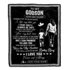 Personalized To My Godson Gifts Blanket From Godmother Wherever Your Journey In Life Godmom Goddaughter Birthday Gifts Christmas Customized Fleece Blanket | siriusteestore