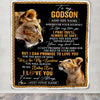 Personalized To My Godson Gifts Blanket From Godmother Wherever Your Journey In Life Lion Goddaughter Birthday Gifts Christmas Customized Fleece Blanket | siriusteestore