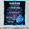 Personalized To My Godson Gifts From Godfather Uncle Blanket I Love You Lion Birthday Gift Ideas For Godson Graduation Christmas Customized Fleece Blanket | siriusteestore