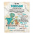 Personalized To My Godson Gifts From Godmother Blanket Dinosaur Letter I Hugged This Gifts For Godson Birthday Graduation Christmas Custom Fleece Blanket | siriusteestore