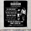 Personalized To My Godson Gifts From Godmother Blanket Don't Give Up Godmother Gifts For Godson Birthday Graduation Christmas Customized Fleece Throw Blanket | siriusteestore