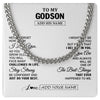 Cuban Link Chain Necklace Stainless Steel | 1 | Personalized To My Godson Gifts From Godmother Uncle Necklace I Love You Thoughtful Keepsake Gift For Godson Graduation Christmas Custom Gift Box Message Card | https://siriusteestore.