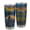Personalized To My Godson Gifts From Godmother Uncle Tumbler Don't Give Up Wolf Gifts For Godson Birthday Graduation Christmas Custom Stainless Steel Cup Travel Mug | siriusteestore