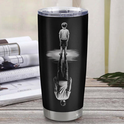 Personalized To My Godson Gifts Tumbler From Godmother Uncle I Wish You The Strength Godson Birthday Gifts Christmas Graduation Custom Stainless Steel Travel Mug | siriusteestore