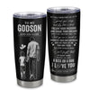 Personalized To My Godson Gifts Tumbler From Uncle Godfather My Only Wish For You Godson Birthday Gifts Graduation Christmas Custom Stainless Steel Cup Travel Mug | siriusteestore