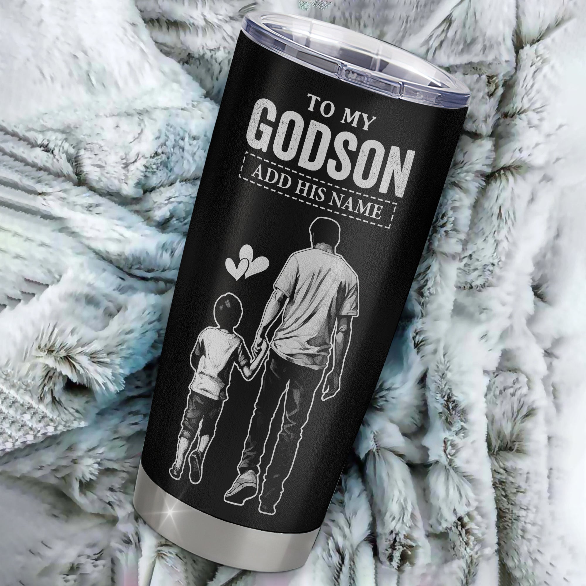 Personalized To My Godson Gifts Tumbler From Uncle Godfather My Only Wish For You Godson Birthday Gifts Graduation Christmas Custom Stainless Steel Cup Travel Mug | siriusteestore