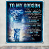 Personalized To My Godson Lion Blanket From Godmother Every Day Laugh Love Live Godson Birthday Graduation Christmas Customized Bed Fleece Throw Blanket | siriusteestore