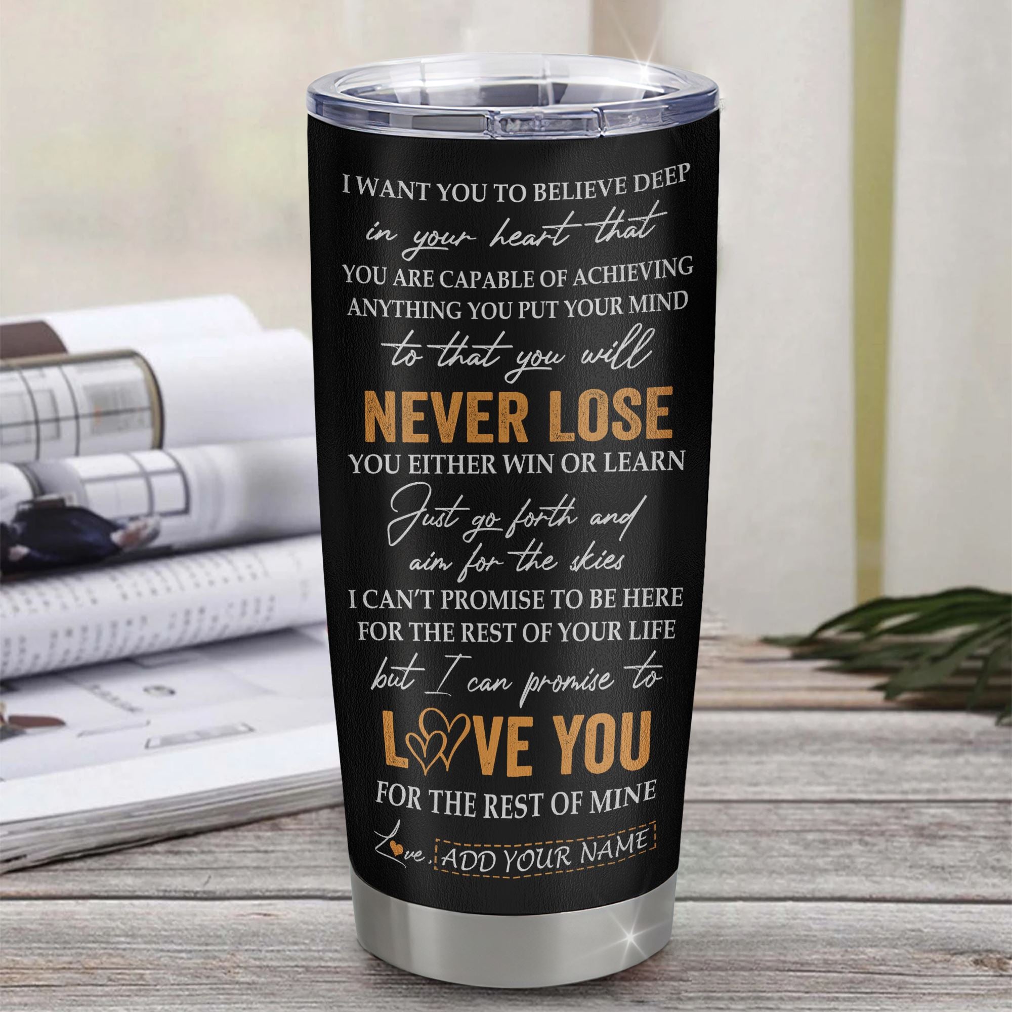 Personalized To My Godson Tumbler From Godfather Uncle You Will Never Lose Lion Godson Birthday Gifts Graduation Christmas Custom Stainless Steel Cup Travel Mug | siriusteestore