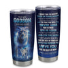 Personalized To My Godson Tumbler From Godmother Aunt Believe Your Heart Godson Gift Birthday Graduation Christmas Custom Stainless Steel Cup Travel Mug | siriusteestore