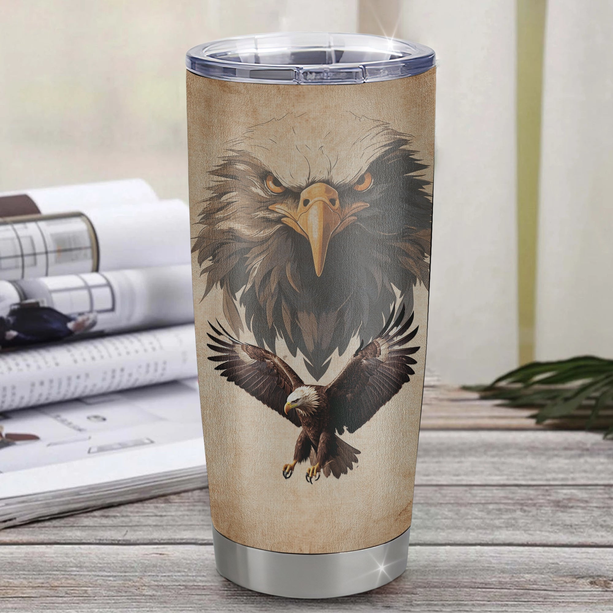 Personalized To My Godson Tumbler From Godmother Aunt Stainless Steel Cup Good Things Come To Those Who Believe Eagle Godchild Birthday Graduation Christmas Travel Mug | siriusteestore