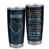 Personalized To My Godson Tumbler From Godmother Aunt Stainless Steel Cup Promise To Love You Godchild Birthday Graduation Christmas Travel Mug | siriusteestore