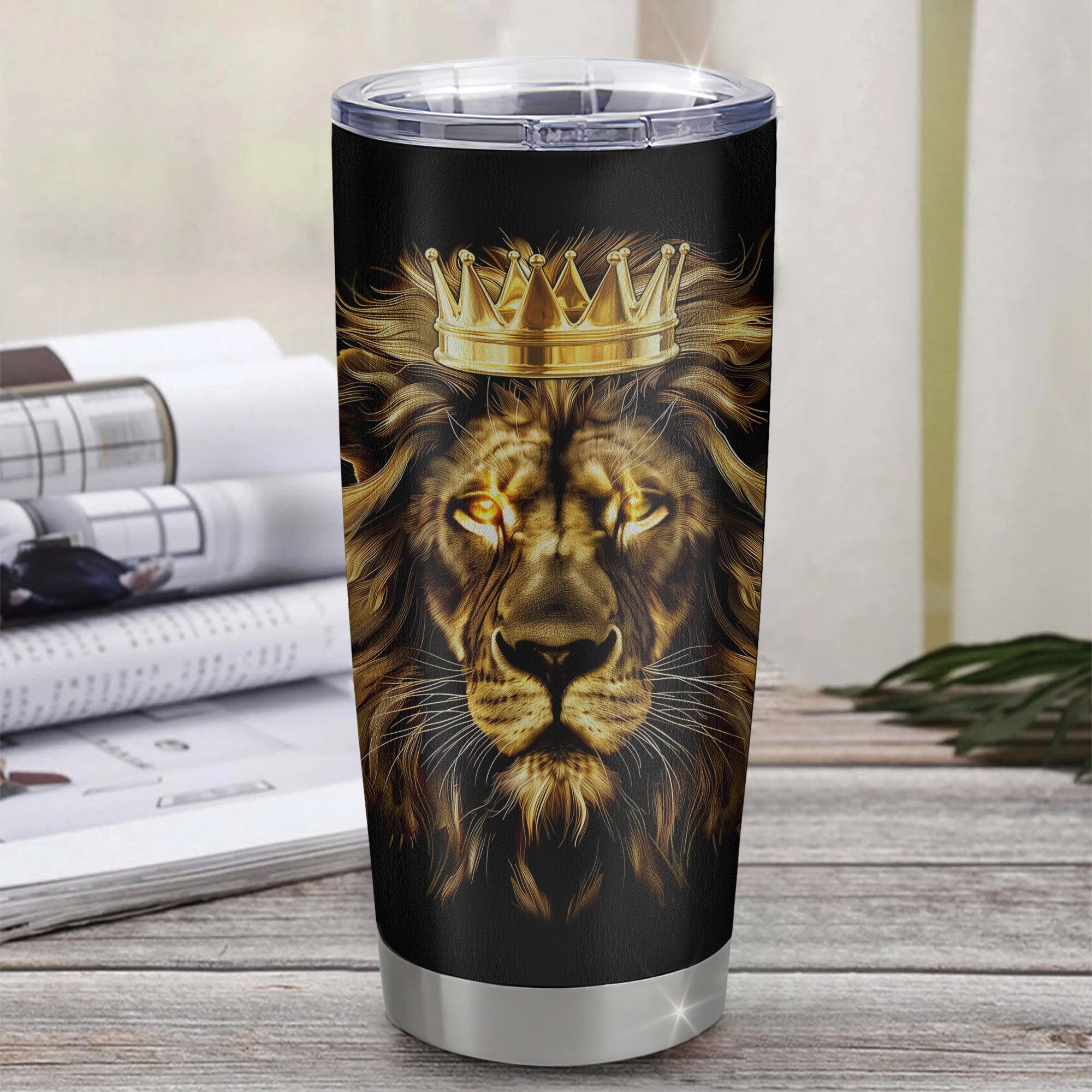 Personalized To My Godson Tumbler From Godmother Aunt Stainless Steel Cup You Will Never Lose Lion Godchild Birthday Graduation Christmas Travel Mug | siriusteestore