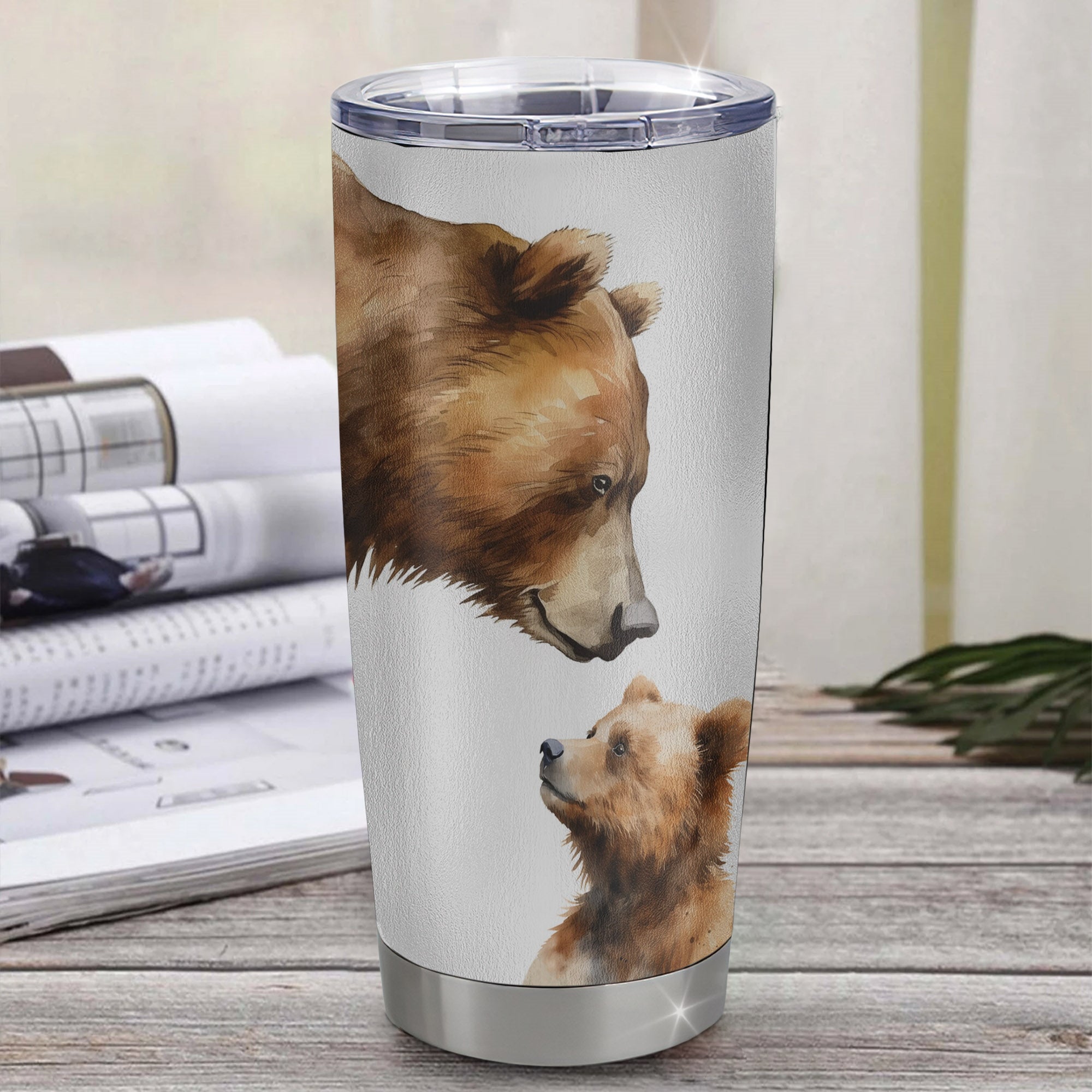 Personalized To My Godson Tumbler From Godmother Uncle Stainless Steel Cup Never Forget That I Love You Bear Godchild Birthday Graduation Christmas Travel Mug | siriusteestore
