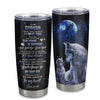 Personalized To My Godson Tumbler From Godmother Uncle Stainless Steel Wolf Never Forget How Much I Love You Godchild Birthday Graduation Christmas Travel Mug | siriusteestore