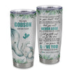 Personalized To My Godson Tumbler From Godmother Uncle You Will Never Lose Elephant Godson Birthday Gifts Graduation Christmas Custom Stainless Steel Cup Travel Mug | siriusteestore
