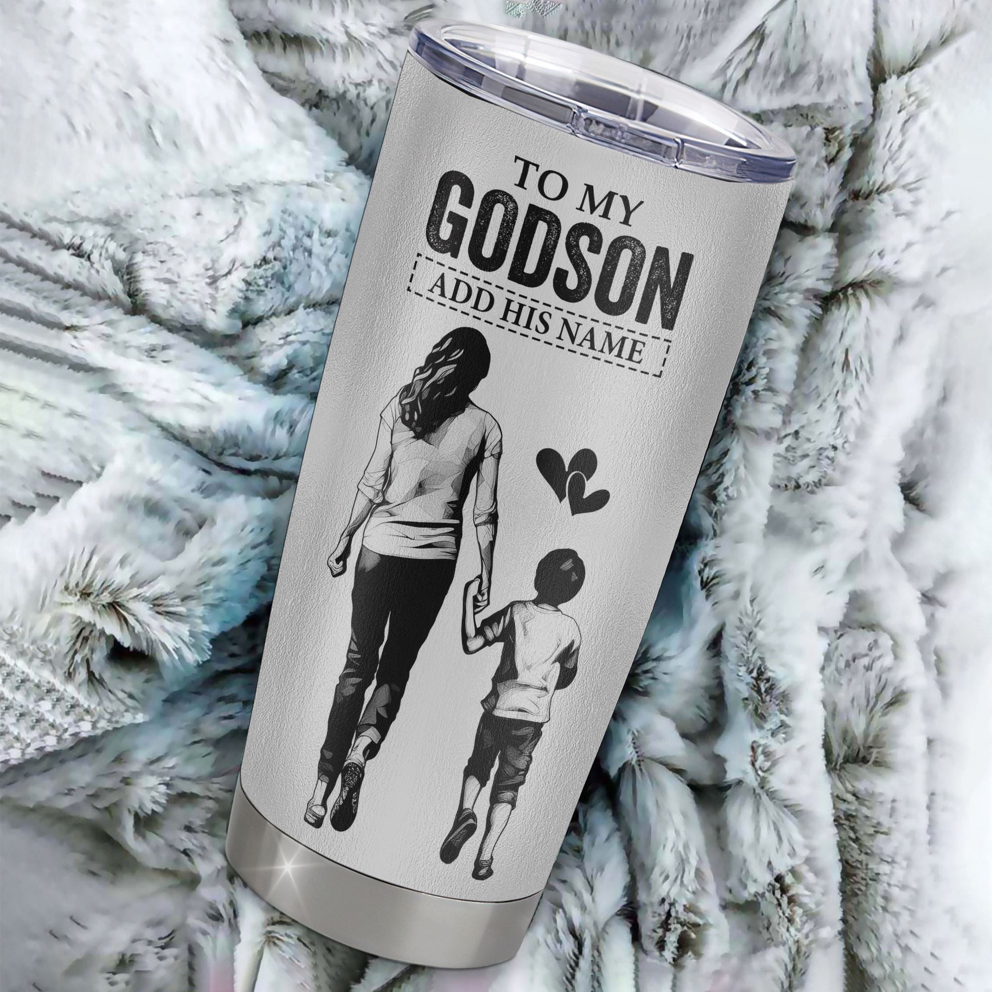 Personalized To My Godson Tumbler You Will Never Lose From Godmother Aunt Godson Birthday Gifts Graduation Christmas Custom Stainless Steel Cup Travel Mug | siriusteestore