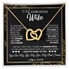 Interlocking Hearts Necklace 18K Yellow Gold Finish | 1 | Personalized To My Gorgeous Wife Necklace From Husband My Life My Love Wife Birthday Wedding Valentines Day Christmas Customized Gift Box Message Card | siriusteestore