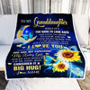 Personalized To My Granddaughter Blanket From Grandma Butterfly I Will Always Be There Granddaughter Birthday Graduation Christmas Customized Fleece Blanket | siriusteestore