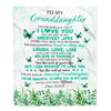 Personalized To My Granddaughter Blanket From Grandma Butterfly Laugh Love Live Granddaughter Birthday Motivational Quote Christmas Customized Fleece Blanket | siriusteestore
