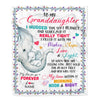 Personalized To My Granddaughter Blanket From Grandma Grandpa Elephant I Huggest This Soft Blanket Granddaughter Birthday Christmas Customized Fleece Blanket | siriusteestore