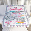 Personalized To My Granddaughter Blanket From Grandma Grandpa Elephant I Huggest This Soft Blanket Granddaughter Birthday Christmas Customized Fleece Blanket | siriusteestore