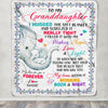 Personalized To My Granddaughter Blanket From Grandma Grandpa Elephant I Huggest This Soft Blanket Granddaughter Birthday Christmas Customized Fleece Blanket | siriusteestore