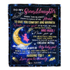 Personalized To My Granddaughter Blanket From Grandma Grandpa Inside This Blanket Sleeping Moon Granddaughter Birthday Christmas Customized Bed Fleece Blanket | siriusteestore