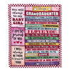 Personalized To My Granddaughter Blanket From Grandma Grandpa Wood You Mean Yo Me Baby Girl Birthday Graduation Christmas Customized Gift Fleece Blanket | siriusteestore