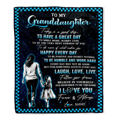 Personalized To My Granddaughter Blanket From Grandma Nana Every Day Laugh Love Live Grandma Granddaughter Birthday Gifts Graduation Christmas Fleece Blanket | siriusteestore