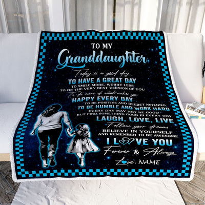 Personalized To My Granddaughter Blanket From Grandma Nana Every Day Laugh Love Live Grandma Granddaughter Birthday Gifts Graduation Christmas Fleece Blanket | siriusteestore