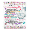 Personalized To My Granddaughter Blanket From Grandma Nana It A Big Hug Elephant Baby Granddaughter Birthday Customized Christmas Bed Fleece Throw Blanket | siriusteestore