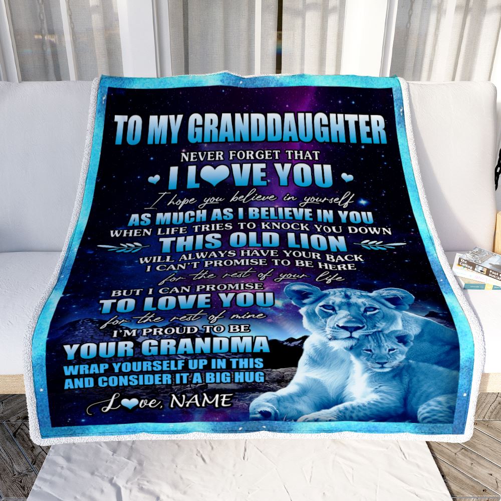 Personalized To My Granddaughter Blanket From Grandma Never Forget That I Love You Granddaughter Birthday Graduation Christmas Bed Quilt Fleece Throw Blanket | siriusteestore