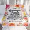 Personalized To My Granddaughter Blanket From Grandma Papa Floral We Hugged This Lovely Granddaughter Birthday Gifts Graduation Christmas Fleece Throw Blanket | siriusteestore