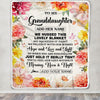 Personalized To My Granddaughter Blanket From Grandma Papa Floral We Hugged This Lovely Granddaughter Birthday Gifts Graduation Christmas Fleece Throw Blanket | siriusteestore